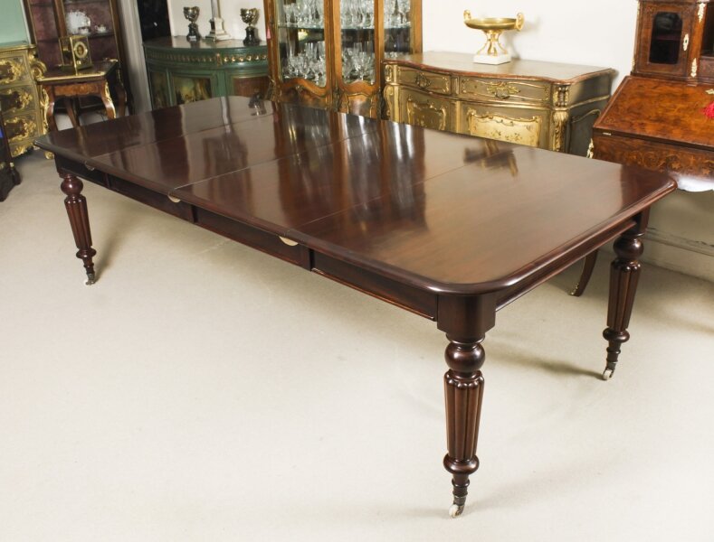 Antique 8ft4" William IV Flame Mahogany Extending Dining Table 19th C | Ref. no. A4152 | Regent Antiques