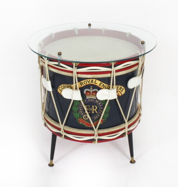 Antique Military Drum Coffee Occasional Table of The Royal Engineers  20th C | Ref. no. A4162 | Regent Antiques