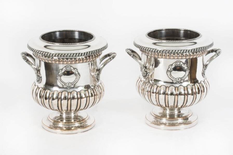 Antique Pair of English Old Sheffield Plate Wine Coolers18th Century | Ref. no. A4228 | Regent Antiques