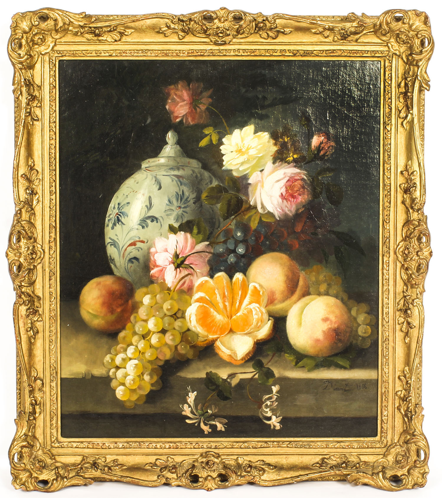 Antique Still Life Oil Ref No A1610 Regent Antiques   A1610 Antique Still Life Oil Painting By Jules Édouard Diart  19th Century 1 