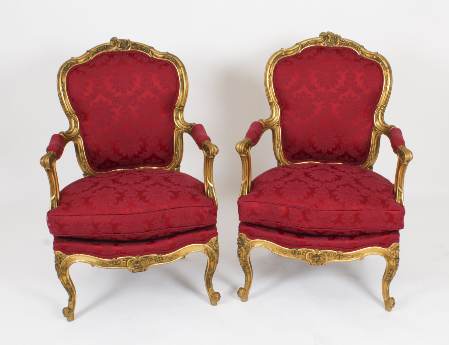 A Louis XV pair of giltwood chairs - Ref.86073