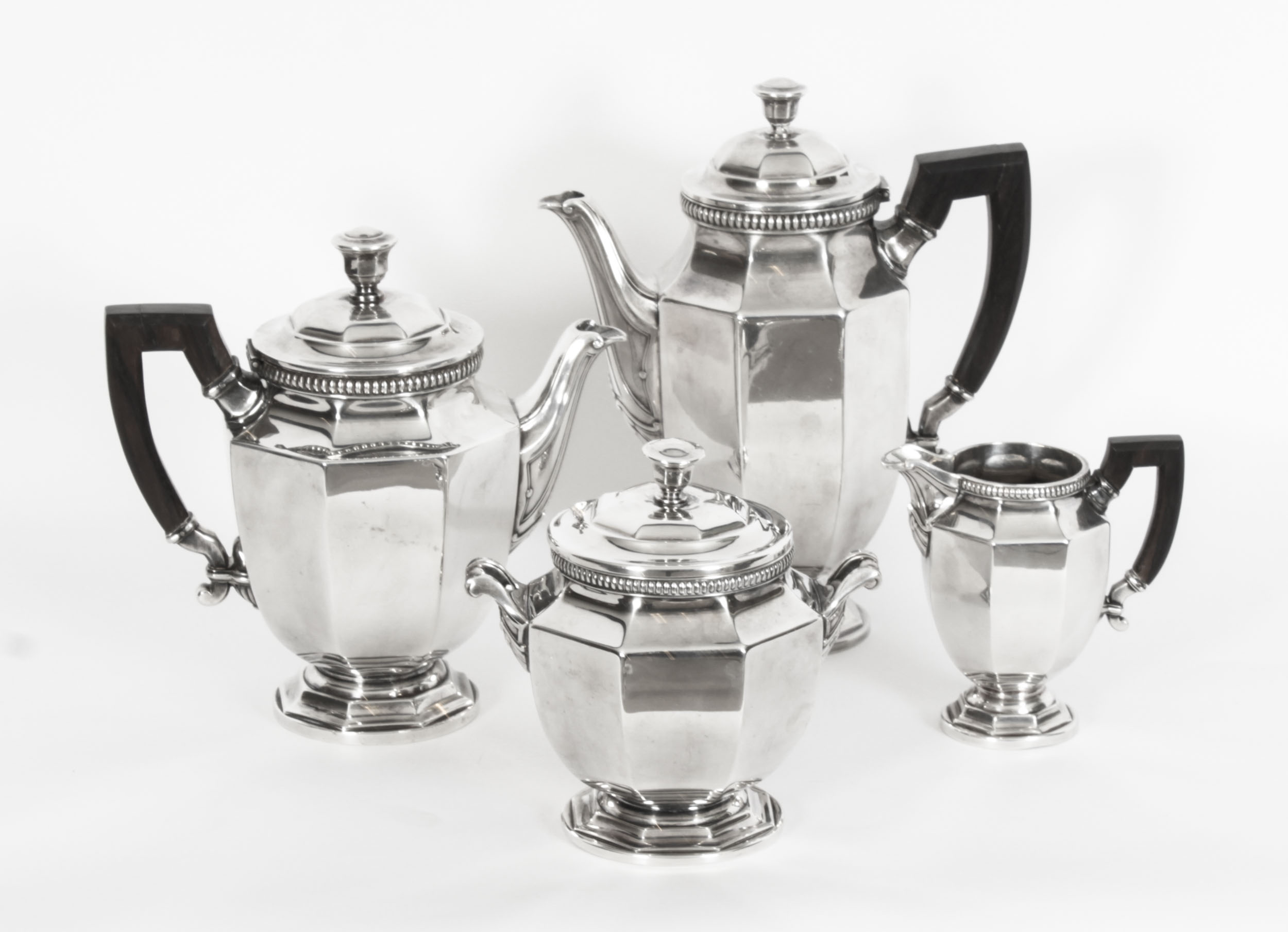 1920s Christofle Art Deco Coffee or Tea Set - Pot, Cream & Sugar