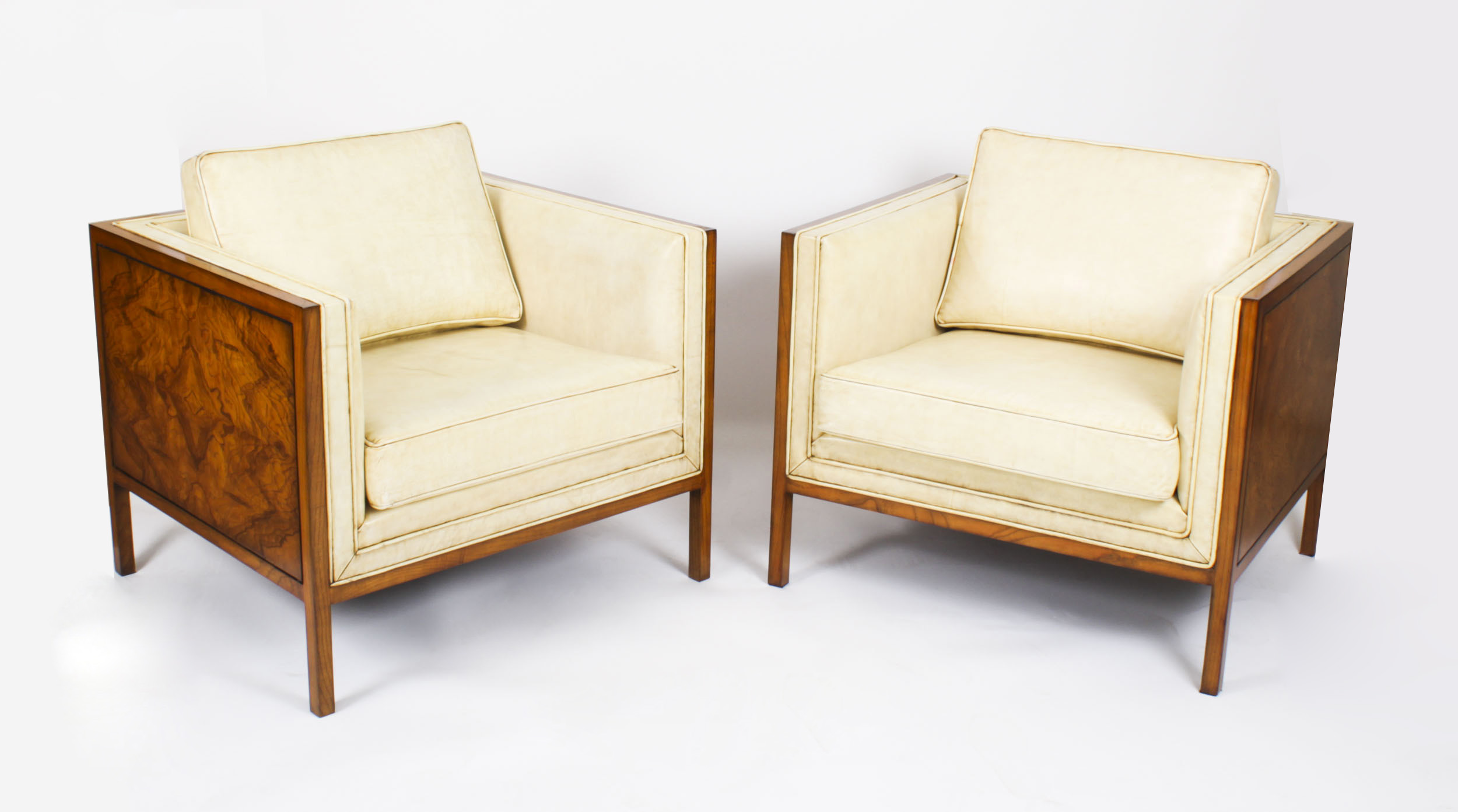 Cream leather outlet armchairs