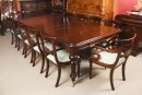 Antique William IV Mahogany Dining Table C1835 &10 Bar back dining chairs
