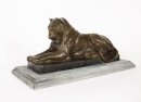 Antique French Bronze Sculpture of Lioness by Louis Riche Circa 1910