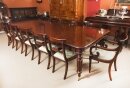 Antique William IV Dining Table C1835 & 12 Vintage Barback Dining Chairs