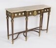 Vintage French Ormolu & Porcelain Mounted Console Table 20th Century