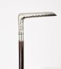 Antique Continental Walking Cane Stick Silver Marked 800 Handle 1890