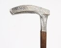 Antique Continental Silver Walking Stick 19th Century Circa 1880