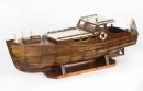 Vintage Large Wooden Model of A Luxury Yacht Mid 20th Century