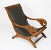 Anglo Indian Leather Teak Plantation Chair 19th Century Anglo Indian Leather Teak Plantation Chair 19th Century