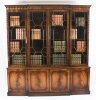 Vintage Flame Mahogany Breakfront Bookcase 20th Century Vintage Flame Mahogany Breakfront Bookcase 20th Century
