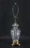 Vintage Large English Cut Glass Table Lamp Late 20th C Vintage Large English Cut Glass Table Lamp Late 20th C