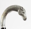Vintage Silver Horse Head Ebonized Walking Cane Stick 2012 92cm 36.5nch Vintage Silver Horse Head Ebonized Walking Cane Stick 2012 92cm 36.5nch