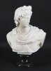 Antique Italian Alabaster Marble Bust of Greek God Apollo Belvedere 19th Century Antique Italian Alabaster Marble Bust of Greek God Apollo Belvedere 19th Century
