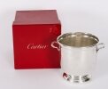 Vintage Boxed Silver Plate Cartier Ice Bucket 20th C Vintage Boxed Silver Plate Cartier Ice Bucket 20th C